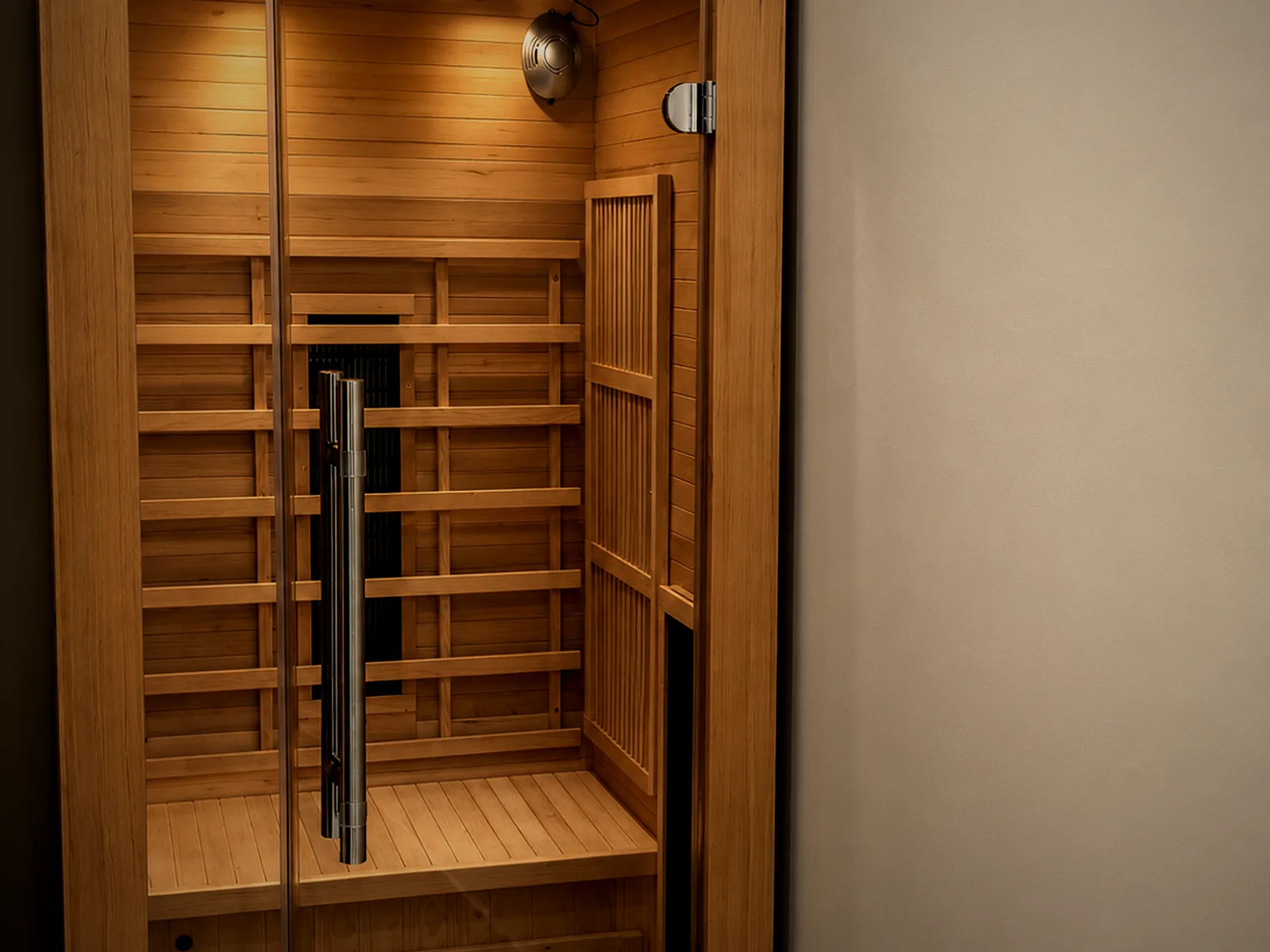 Area sauna e recovery di AMW Wellness Club